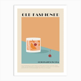 Old Fashioned Cocktail Print Art Print