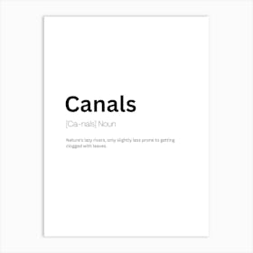 Canals Definition Meaning Art Print