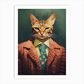 Gangster Cat Ocicat 2 Art Print