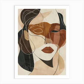 Abstract Woman'S Face 20 Art Print