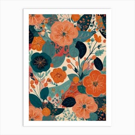 Floral Wallpaper Art Print