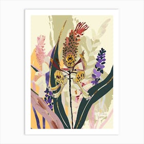 Colourful Flower Illustration Prairie Clover 1 Art Print