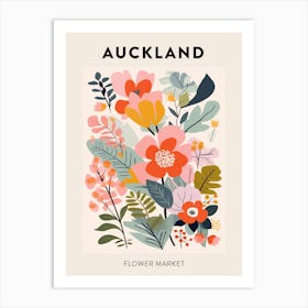 Flower Market Poster Auckland New Zealand Art Print