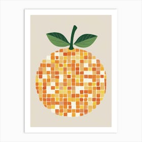 Orange Mosaic 42 Art Print