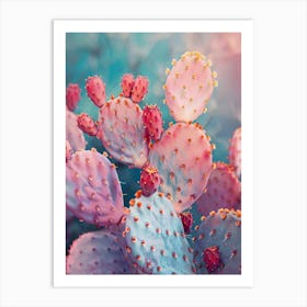 Cactus in pink Art Print