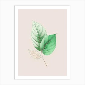 Mint Leaf Contemporary 3 Art Print