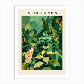 In The Garden Poster Green 6 Art Print