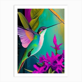 Anna S Hummingbird Abstract Still Life Art Print