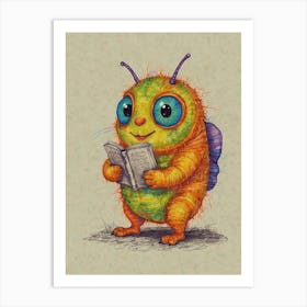 Bug Reading A Book 1 Art Print