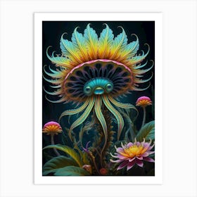 Psychedelic Flower Art Print