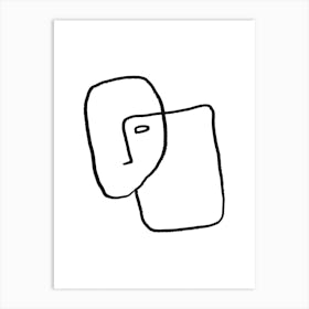 Face In A Square Art Print