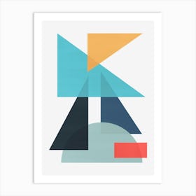 Geometric and colorful shapes 5 Art Print