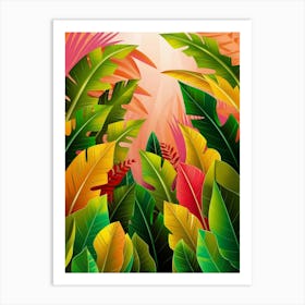 Tropical Background Art Print