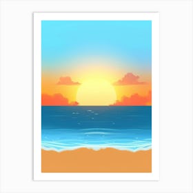 Sunset On The Beach 20 Art Print