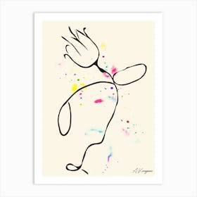 Dancing Tulip Flower Art Print