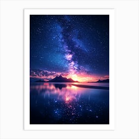 Night Sky With Milky 6 Art Print