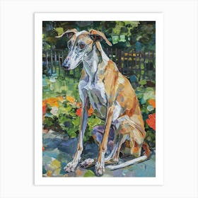 Greyhound Acrylic Painting 1 Art Print
