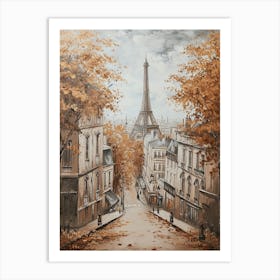 Kitsch Paris Cityscape Brushstroke 3 Art Print