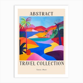 Abstract Travel Collection Poster Cancun Mexico 3 Art Print