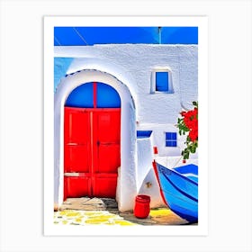 Paros Greece Pop Art Photography Tropical Destination Art Print