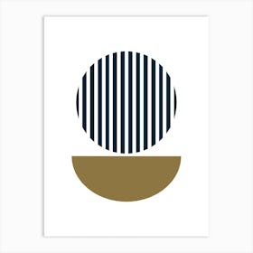 Gold And Black Stripes Art Print