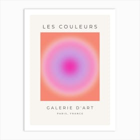 Les Couleurs | 01 - Gradient Orange And Pink Aura Art Print