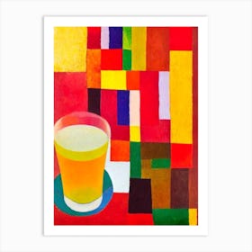 Hot Toddy Paul Klee Inspired Abstract Cocktail Poster Art Print