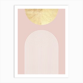 Geometry on pink background 7 Art Print