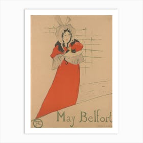 May Belfort, Henri de Toulouse-Lautrec Art Print