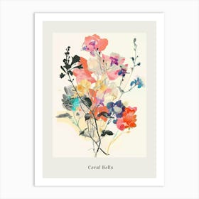 Coral Bells 1 Collage Flower Bouquet Poster Art Print