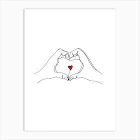 Heart Hands Art Print