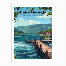 Lake George Queen Of American Lakes Travel Art Art Print