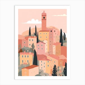 San Gimignano, Italy Illustration Art Print