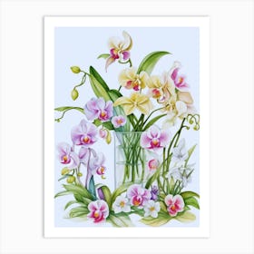 Orchids In Vase Art Print