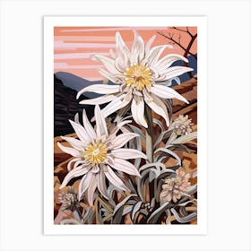 Edelweiss 2 Flower Painting Art Print