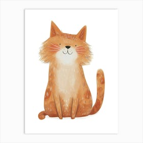 Laperm Cat Clipart Illustration 1 Art Print