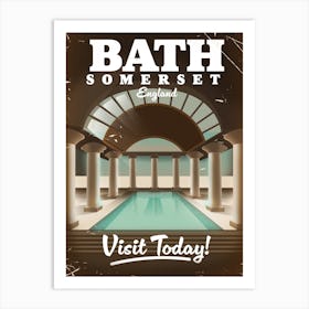 Bath Somerset England travel poster Art Print