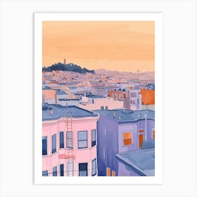 San Francisco Rooftops Morning Skyline 4 Art Print