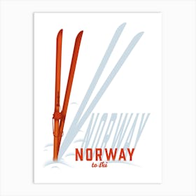 Norway To Ski 1 Art Print
