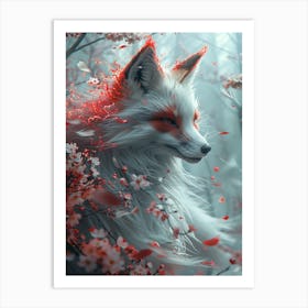 Beautiful Fantasy White Fox 5 Art Print