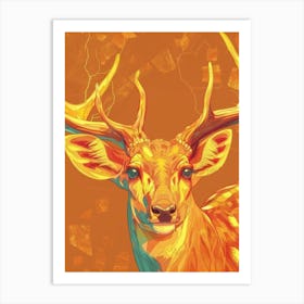 Deer Illustration 8 Art Print