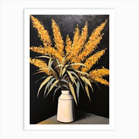 Bouquet Of Goldenrod Flowers, Autumn Fall Florals Painting 1 Art Print