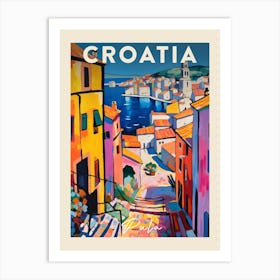 Pula Croatia 2 Fauvist Painting Travel Poster Art Print