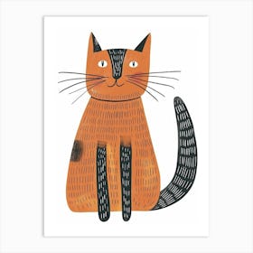 Colorpoint Shorthair Cat Clipart Illustration 2 Art Print