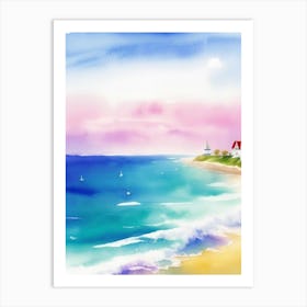 Watercolor Of A Beach Art Print