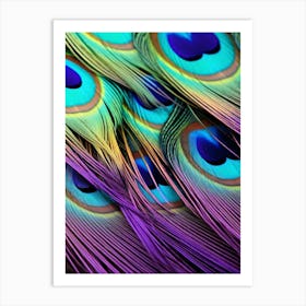 Peacock Feathers 8 Art Print