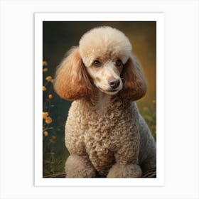 Vintage Poodle Painting Art Print