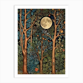 William Morris Moon In The Forest 12 Art Print