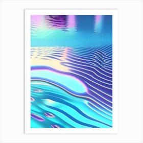 Swimming Pool Pattern, Water, Waterscape Holographic 2 Art Print