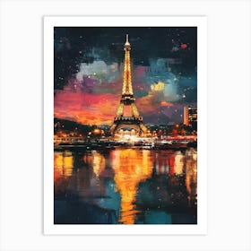 Eiffel Tower Modern 4 Art Print